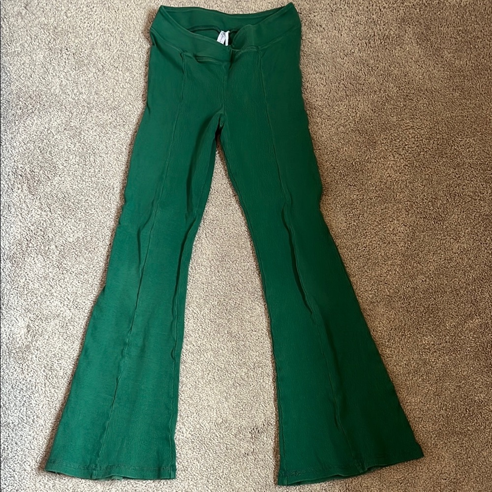 Green Flared Pants